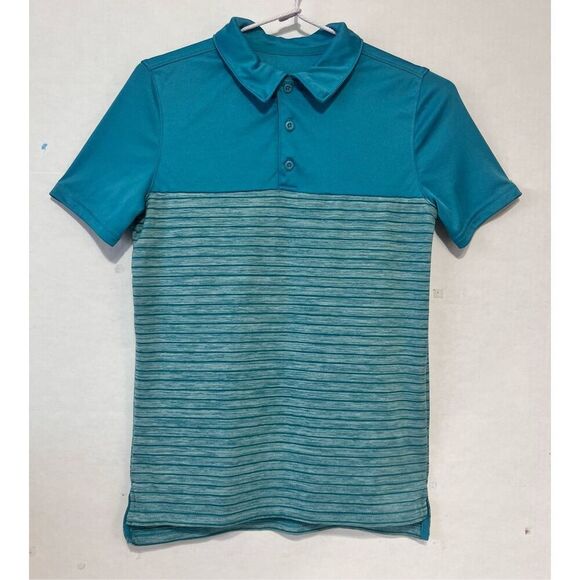 All In Motion Striped Polo Shirt   Boys Size L (12-14) - Picture 1 of 3